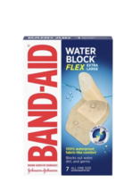 Band-Aid Water Block Flex Extra Large Waterproof Bandages, Box of 7 - £5.46 GBP