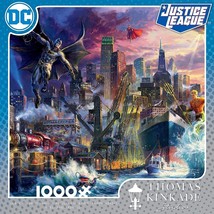 Thomas Kinkade Justice League 1000 Pc Jigsaw Puzzle DC Comics 26x19 Batm... - $12.95