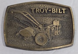 Vintage Troy-Built Antiqued Brass Belt Buckle - $350.51 MXN