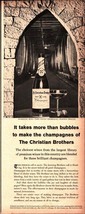 1961 Christian Brothers Wine Shy Grapes Vintage Print Ad nostalgic c3 - £19.24 GBP