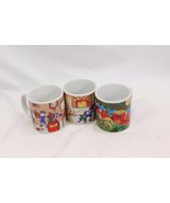 Sakura Christmas Mugs Sue Zipkin Lot of 3 Xmas - $16.65