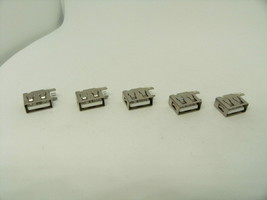 5 Pcs Pack Lot Standard USB Type A Female 90 Degrees Vertical Standing Port Jack - £8.35 GBP