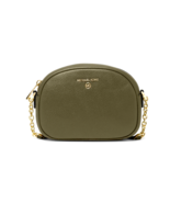 New Michael Kors Jet Set Charm Small Oval Camera Crossbody Leather Olive Dustbag - £75.44 GBP