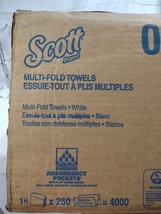 New, Scott 01804 Multi-Fold Absorbency Pockets Towels White 16x250=4000 ... - $67.51