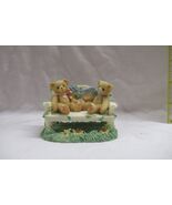 Cherished Teddies TWO BEARS ON BENCH Event Bear Figurine - $29.95