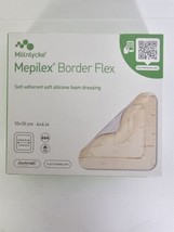  Box Of 5- Molnlycke Mepilex Border Flex 4&quot; x 4&quot; - Soft Silicone Foam Dr... - $19.80