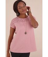 Matilda Jane Lory Top Pink Mauve Lace Yoke Size M Medium - €20,60 EUR