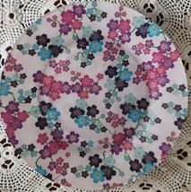 Set of Five (5) ~ Handcrafted w/Fabric  &amp; Clear Glass ~ 10.5&quot; Dinner Plates - £47.83 GBP