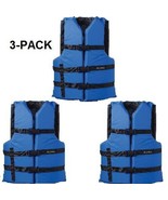 Life Jackets 3 Blue Adult Type III Large Size Universal Boating Vest Ski... - €59,74 EUR