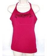 Athleta Women&#39;s Racerback Tank Top Medium Solid Pink Geometric Shelf Bra - €23,89 EUR