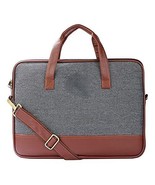 15.6 Fabric and Leather Laptop, MacBook Shoulder Messenger Office Bag fo... - $64.16 CAD