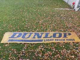 Vintage Dunlop Light Truck Tires Plastic Tarp Banner with Grommets - $2,745.47 MXN