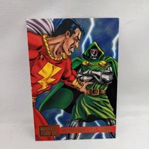 Marvel Versus DC Trading Card Doctor Doom Capt Marvel 1995 Fleer Skybox #77 - £7.95 GBP