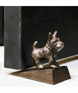 Rustic Cast Iron Whimsical Canine Scottish Terrier Dog Door Stop Stopper... - €17,34 EUR