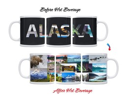 Color Changing! State of Alaska ThermoH Exray Ceramic Coffee Mug - Heat Sensitiv - £11.79 GBP