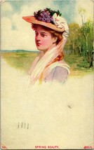 Vtg Cartolina 1908 Porter Vintage da Donna - Molla Bellezza - £8.97 GBP