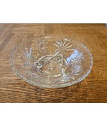 Vintage Star Design Jewelry Glass Bowl/Nut Bowl/Snack Dish, Clear,6.5&#39;&#39; ... - $20.99