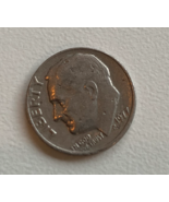 1977 US Dime Roosevelt No Mint Mark Rim Error Off Center Misaligned Coin... - £7.78 GBP