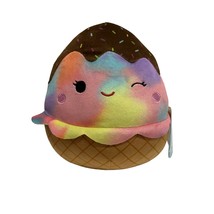 Squishmallow Glady Rainbow Ice Cream Tie Dye 8&quot; Plush Pillow Kellytoy US... - $29.69