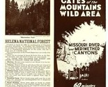 Gates of the Mountains Wild Area Brochure 1950 Montana Meriwether Canyons  - $34.61