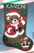 DIY Bucilla Teddy Claus Santa Bear Baby Christmas Needlepoint Stocking Kit 60677 - £103.85 GBP
