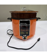 Vintage JC Penney Slow Cooker Fryer With Removable Crock Orange Retro - $822.51 MXN
