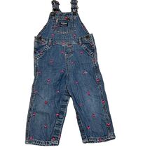Osh Kosh pink heart denim overalls Pants Sz 24 months - €12,34 EUR