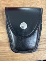 Vintage Jay-Pee Leather Flap Style Cuff Case 1701 Pouch Solid Black w/ B... - $23.76