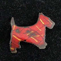 Vintage Mid Century Enamel on Copper scottie Dog Terrier Pin - £17.11 GBP