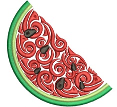 Watermelon Slice Machine Embroidery Design - $3.49