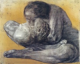 painting  Art Woman with Dead Child by Kollwitz.   Print Canvas Giclee - £7.17 GBP
