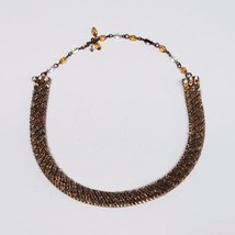 Vintage CAVINESS Gold/Clear Crystal Rhinestone Beaded Collar  Necklace Gorgeous - £99.60 GBP