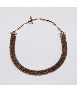 Vintage CAVINESS Gold/Clear Crystal Rhinestone Beaded Collar  Necklace G... - $1,542.65 MXN