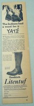 1937 Print Ad Goodrich Litentuf Sportsman Boots Navajo Cartoon Watertown,MA - $8.89