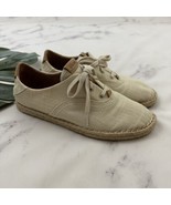 Olukai Womens Kaula Pa&#39;A Li Espadrille Flats Size 7.5 Cream Lace Up NO I... - $35.19 CAD