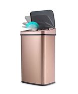 Gold Copper 13-Gallon Stainless Steel Kitchen Trash Can with Motion Sens... - $179.75