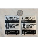 Lot De 2 Vintage University Sound Cantada Trois Système Audio Badge Ltv ... - $43.72 CAD