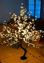 5ft Warm White Waterproof LED Cherry Blossom Christmas Tree Night Light Decor - £231.01 GBP