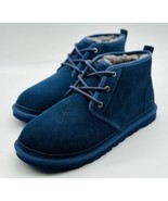 NEW UGG Neumel Navy Suede Shearling Low Chukka Ankle Boots 3236 Men’s Si... - £93.47 GBP