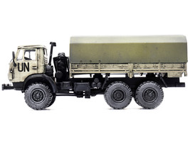 Kamaz 4310 Transport Truck Beige (Weathered) &quot;United Nations&quot; 1/72 Diecast Model - $55.99