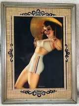 Pinup Print Titled Gorgeous in Art Deco Style Matted Frame - £21.94 GBP