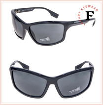 BURBERRY 4297 Wrap Mask Shiny Black Sunglasses BE4297S Unisex Runway Aut... - $140.33