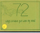 72 Ways to Have Fun With My Mind 1976 Creativity &amp; Thinking Skills - $29.67