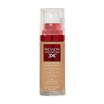 Revlon Age Defying 3X Cream Foundation Makeup 40 Medium Beige (1 fl oz) - £9.35 GBP