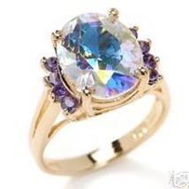 Technibond Or Suzanne Somers Mystic Purple Ring Size 8- 8-1/2 - £47.19 GBP