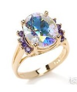 Technibond Or Suzanne Somers Mystic Purple Ring Size 8- 8-1/2 - €51,70 EUR