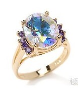 Technibond Or Suzanne Somers Mystic Purple Ring Size 8- 8-1/2 - £47.93 GBP