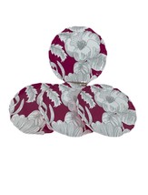 Liberty Of London Purple &amp; White Floral Leaves MELAMINE Salad Plates (4) MINT - £23.11 GBP