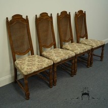 Set Of 4 Thomasville Furniture Manuscript Collection Cane Back Dining Chairs ... - £493.59 GBP