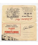 Pennsylvania Railroad Ticket Envelope &amp; Reservation Record Fleet of Penn... - £13.93 GBP
